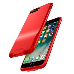 LIGHTNING+3.5MM Case For Apple Iphone 7 PLUS 8 Plus Cell Phone Case Laudtec Lightning Audio Case 5.5" Support Audio & Charge & Call - Red