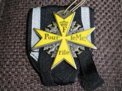 Prussia Pour Le M Rite Yellow Medal German Order Cross Brass Copy
