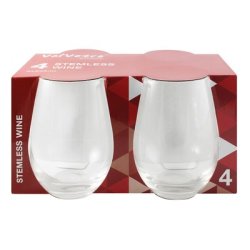Valvetro Stemless Wine Glass 4 Pack