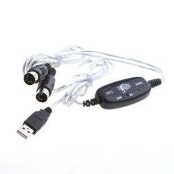Nicetq PC USB To Midi Keyboard Interface Converter Cable Cord For Yamaha MX61 61-KEY Keyboard Production Station