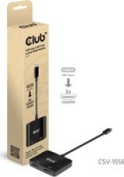 Club 3D USB Type-c 3.2 To Dual HDMI 4K60HZ Video Splitter