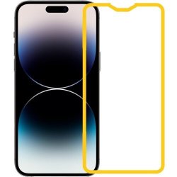 Luminous Border Glow In The Dark Screen Protector - Iphone 14 Pro - Yellow