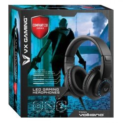 Vx Gaming Company 2.0 Series LED Gaming Headphones - Black