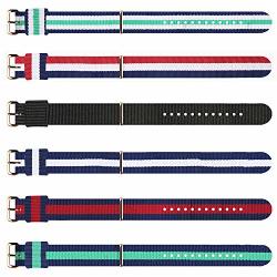 6-PIECE Multi-color Four-size Nylon Strap Washable Watch Band For Men And Women 12MM 16MM 18MM 20MM