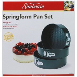 Sunbeam 3-PIECE Nonstick Springform Pan Set