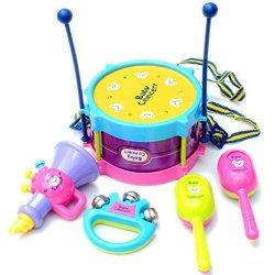 Guangqi Baby Roll Drum Musical Instruments Band Kit Children Toy