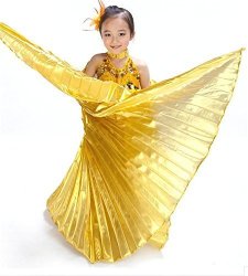 Children's Pilot-trade Kids Belly Dance Costume Egyptian Isis Wings Gold