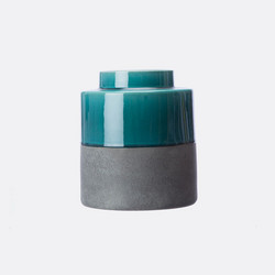Love Home Round Teal Dipped Vase