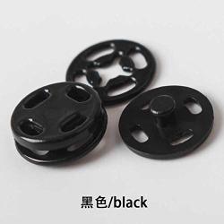 Maslin Hot New 50PS Transparent Black Invisible Button 7MM -21MM Fasteners Button Diy Clothing Sewing Accessories Coat Button Q2 - Color: Black Size: 7MM