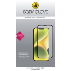 Body Glove Iphone 15 Tempered Glass Screen Protector - Black Border