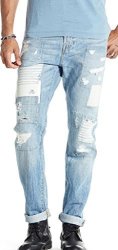True Religion Dean Slouchy Tapered Patchwork Jeans Size 42