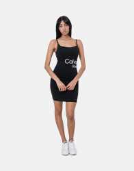 Calvin Klein Corset Seaming Strappy Dress - XL Black