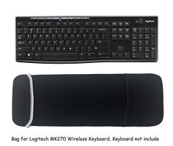 Wanty Black Color Neoprene Dust-proof Cover Carry Bag Sleeve Protectors For Logitech MK270 Wireless Keyboard And Mouse Combo