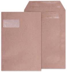 Leo C4 Manilla Self Seal With Window - Open Short Side Envelopes - Box Of 250