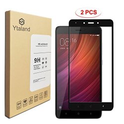 2 Pack Ytaland Tempered Glass For Xiaomi Redmi Note 4X 3G 32G 5.5INCH Full Covered Anti-fingerprints Thin 9H Hardness Screen Protector For Xiaomi Redmi Note