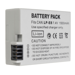 Lp-e8 7.4v 1500mah Rechargeable Camera Battery Pack For Canon 550d 600d 650d 700d