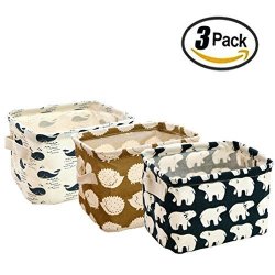 Orino Waterproof Animal Style Small Storage Bins Organizers Home Decor For Bedrooms Nurseries Study Room Rest Room Kitchen Office Set Of 3