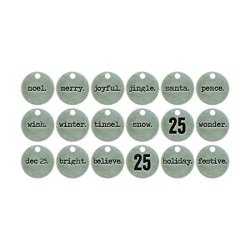 Tim Holtz Idea-ology TH93327 Christmas Typed Tokens For Arts And Crafts