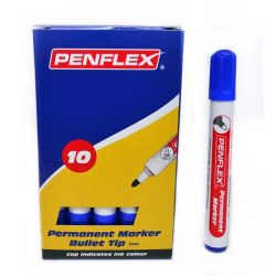 Pm 15 Permanent Markers Bullet Tip BOX-10 Blue
