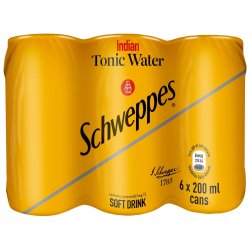 Tonic Water Cans 6 Pack 200 Ml