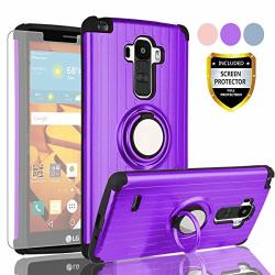 Aymecl LG G Stylo Phone Case LG G4 Stylus Case With HD Screen Protector Not Fit LG G4 360 Degree Rotating Ring Holder Travel