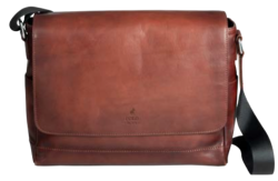 Polo Hudson Leather Messenger Bag Brown