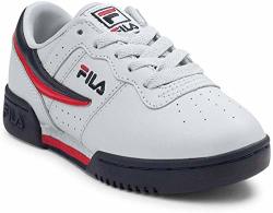 FILA 3VF80105-150 : Boys Original Fitness White navy red Sneakers 7 M Us Big Kid