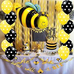 Confetti! 24 Pcs Glitter Bumble Bee Cupcake Toppers Bee Cupcake Toppers for  Baby Shower Birthday Honey bee Party Decor 