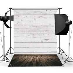 5x7ft Wooden Floor Wall Vinyl Photo Backdrop For Studio Photography Props