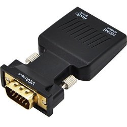 Valinks Vga To HDMI 1080P Full HD MINI Vga To HDMI Audio Video Converter Adapter Box With 3.5MM Audio Port Vga Extension Cable MINI