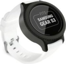 Tuff-Luv Small Silicone Replacement Strap for Samsung Galaxy Gear S3 Classic & Frontier in White