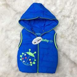 2016 New Boy Vest Children Outerwear Kids Coat Warm Baby Coats Girl Casual Character ... - Blue 4T