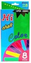 Jumbo Sidewalk Colour Chalk 8 Sticks