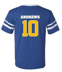 The Creating Studio Adult Riverdale Andrews 10 Football 2-SIDED Jersey Large Royal Blue