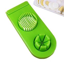 Elome 2-IN-1 Kitchen Boiled Egg Slicer Cutter With Stainless Steel Cutting Wires Green