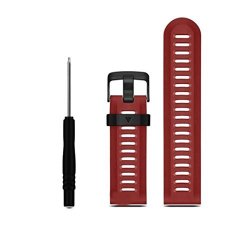Fua Soft Silicone Strap Replacement Watch Band With Tools For Garmin Fenix 3 Red