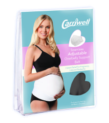 Carriwell Small Medium Adjustable Overbelly Suppbelt in Black