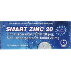 Smart Zinc 20MG Dispersible Tablets 10 Tablets