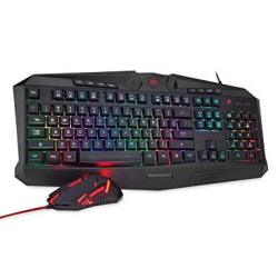 Redragon S101 Gaming Keyboard Mouse Combo Rgb LED Backlit 104 Keys USB Wired Ergonomic Wrist Rest Keyboard Programmable 6 Button Mouse For Windows PC