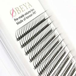 Premade Fans 3D Russian Volume Eyelash Extensions .10 D Curl Volume Lashes 14MM Pre-fanned Russian Cluster Eyelashes 14MM