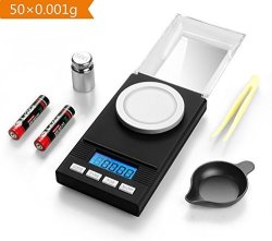 JamBer Digital Milligram Pocket Scales 0.001G X 50G Electronic Weighing Scales For Jewelry Coins Reload And Kitchen 6 Mode MINI Lcd Pocket Scale With