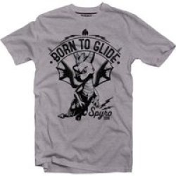 Spyro - Born To Glide - Youth Tee - Grey 13-14 Years Large