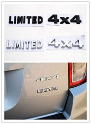 Highitem 4X4 +limited 2PCS Off Road Badge Decal Emblem Stickers Decoration 3D Abs For Jeep Wrangler Grand Cherokee Compass Patriot Cherokee Chrome Silver