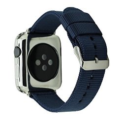 Bianfa 42MM For Apple Watch Band Series 1 2 3 Nike+ Hermes Edition Nylon Sport Loop With Stainless Steel Ring Adjustable Closure Wrist Strap Replacement Band
