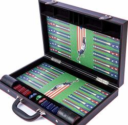 Backgammon Set Board Game - Baseball Themed- Premium Large Size Classic Game For Kids And Adults Deluxe Pu Leather