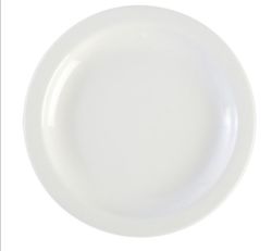 Plates 6PC Porcelain Narrow Rimmed Blanco - Continental China