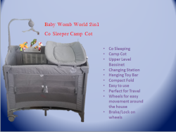 Babywombworld 2IN1 Camp Cot And Co Sleeper