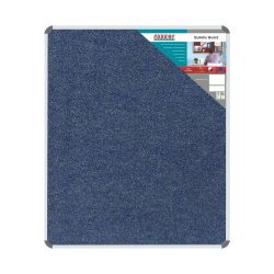 Bulletin Board Ribbed Aluminium Frame 1200X1000MM - Denim