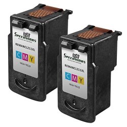 Speedy Inks - 2PK Canon CL-211XL High Yield Color Remanufactured Inkjet Cartridge For Use In Pixma IP2700 Pixma IP2702 Pixma MP230 Pixma MP240 Pixma