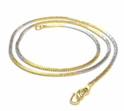 Jewelshingar Jewellery Fine Rhodium Gold Plated Chain For Girls 28046-CHAIN-18